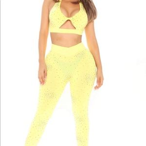 Fashion Nova Matching Set Club Sequin NWT